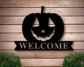 Custom Front Porch Sign Fall, Personalized Halloween Pumpkin, Halloween Decor Outdoor, Metal Family Name Sign, Last Name Sign,metal Wall Art, Laser Cut Metal Signs Custom Gift Ideas